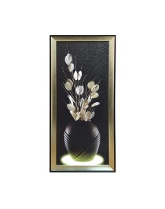 Картина Декарт Белые цветы в черной вазе-3 8Л2442