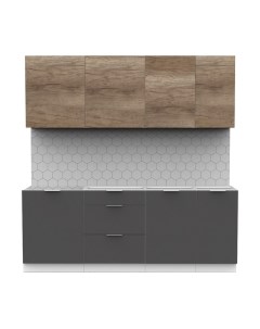 Кухонный гарнитур Интермебель Микс Топ-6 2.1м без столешницы