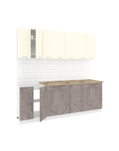 Кухонный гарнитур Кортекс-мебель Корнелия Лира 2.2м