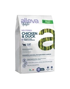 Сухой корм для кошек Alleva Холистик с курицей и уткой для кастрир. и стерилиз. / P00271H
