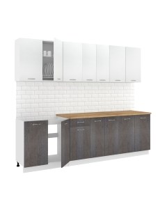 Кухонный гарнитур Кортекс-мебель Корнелия Лира-лайт 2.6м