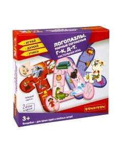 Развивающая игра Bondibon Логопазлы. Парные согласные Г-К, Д-Т 2 в 1 / ВВ5120