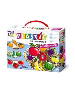 Развивающая игра Десятое королевство Пластик на липучках. Фрукты и овощи / 02865