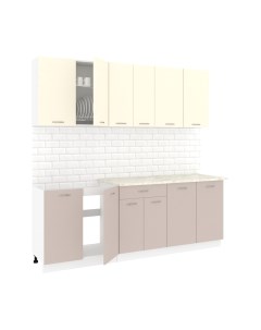 Кухонный гарнитур Кортекс-мебель Корнелия Лира-лайт 2.2м
