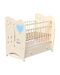 Детская кровать-трансформер Wonderful колесо-качалка и ящик Vdk