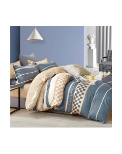 Комплект постельного белья Alleri Сатин Premium 2сп с евро max простыней / СП-267