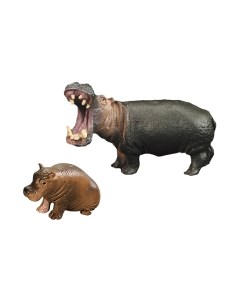 Набор фигурок коллекционных Masai Mara Мир диких животных. Семья бегемотов / MM211-240 Masai mara