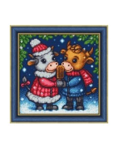 Набор алмазной вышивки Бычки и эскимо / АЖ-1886 Алмазная живопись