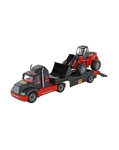 Трейлер игрушечный Полесье Mammoet с трактором-погрузчиком / 57129