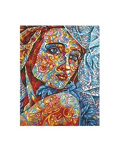 Набор алмазной вышивки Витражный портрет / АЖ-1599 Алмазная живопись