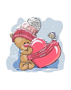 Набор алмазной вышивки Плюшевый мишка / WD2303 Wizardi