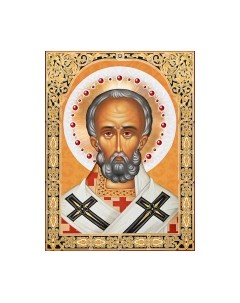 Набор алмазной вышивки Икона Николай Чудотворец / АЖ-1839 Алмазная живопись