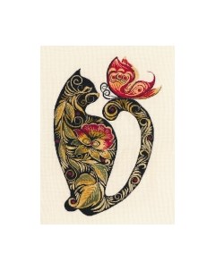 Набор для вышивания Русские узоры. Кошка / 1458В Овен
