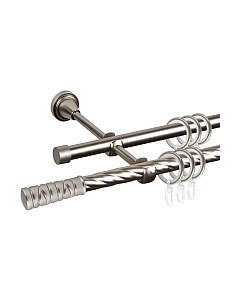 Карниз для штор АС ФОРОС Grace D16K/16Г + наконечники Торино Ас форос