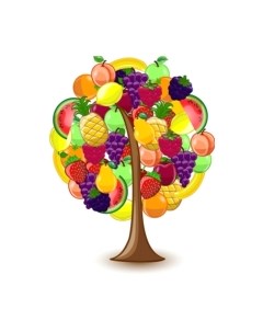 Набор алмазной вышивки Фруктовое дерево / АЖ-1124 Алмазная живопись