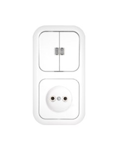 Блок выключатель+розетка Bylectrica Гармония 2В-РЦ-671