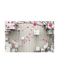 Фотообои листовые Citydecor Цветочная абстракция 5 3D