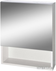 Мебель для ванных комнат Шкаф с зеркалом 12 белый Гамма