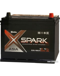 Автомобильный аккумулятор Asia 530 650A EN JIS R SPAA70 3 R 70 А ч Spark