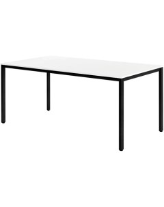 Кухонный стол Сеул Л 160x80x75 белый металл черный Millwood