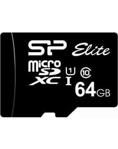 Карта памяти SP064GBSTXBU1V10 microSDXC Elite UHS 1 Class 10 64GB Silicon power