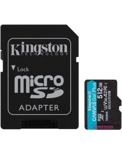 Карта памяти Canvas Go Plus microSDXC 512GB с адаптером Kingston