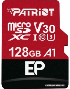 Карта памяти microSDXC EP Series PEF128GEP31MCX 128GB с адаптером Patriot