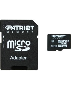 Карта памяти microSDHC Class 10 32 Гб адаптер PSF32GMCSDHC10 Patriot