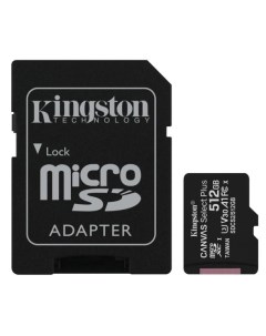 Карта памяти Canvas Select Plus microSDXC 512GB с адаптером Kingston