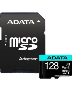 Карта памяти A Data Premier Pro AUSDX128GUI3V30SA2 RA1 microSDXC 128GB с адаптером Adata