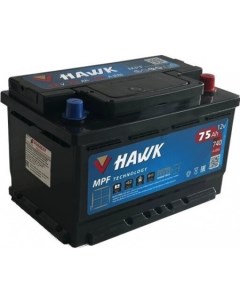 Автомобильный аккумулятор 75 R низк HSMF 57313 Hawk