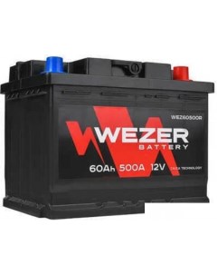 Автомобильный аккумулятор WEZ60500R 60 А ч Wezer