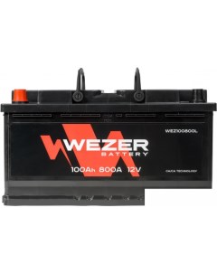 Автомобильный аккумулятор WEZ100800L 100 А ч Wezer
