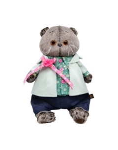 Мягкая игрушка Басик в твидовом пиджаке с розой / Ks22-248 Budi basa