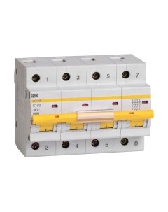 Выключатель автоматический IEK ВА 47-100 100А 4P 10кА С / MVA40-4-100-C Iek
