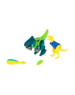 Игрушка-конструктор Город мастеров Динозавр 2 в 1 с отверткой / 42005-KY