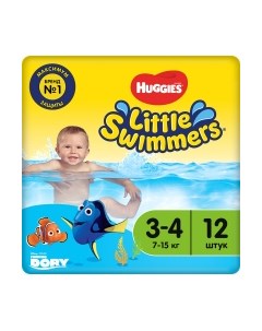 Подгузники-трусики детские Little Swimmers 3-4 Huggies