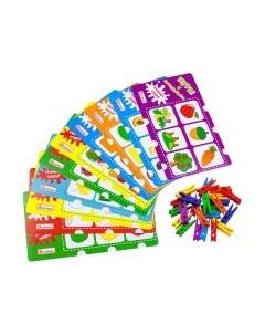 Развивающая игра Alatoys С прищепками Фрукты-овощи / ПР14