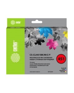 Комплект картриджей Cactus CS-CLI451BK/M/C/Y