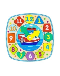 Сортер Alatoys Рамка-вкладыш. Часики кораблик / ЧС06