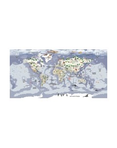 Фотообои листовые Citydecor Детская Карта мира 340