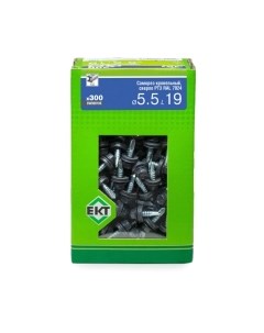 Саморез ЕКТ Кровельный с резиновой прокладкой 5.5х19 сверло PT3 / BW000186 Ект
