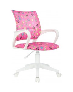 Компьютерное кресло Burokids 1W 1920845 розовый сланцы пластик белый Бюрократ