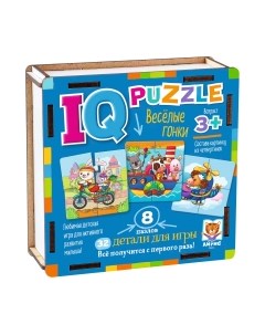 Развивающая игра Айрис-пресс IQ деревянный. Веселые гонки 3+ / 9785811282616