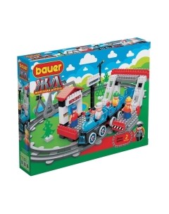 Конструктор Bauer Железная дорога. Испытательный полигон поездов с Блокменом / 926