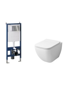 Унитаз подвесной с инсталляцией GR-4447S+900.K31.01.000+700.K31.04.10M.10M Grossman