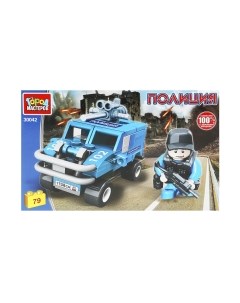 Конструктор Город мастеров Полицейский с машиной / 30042-KK