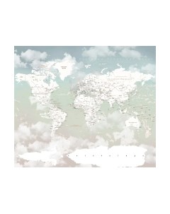 Фотообои листовые Citydecor Детская Карта мира 358