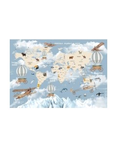 Фотообои листовые Citydecor Детская Карта мира 81