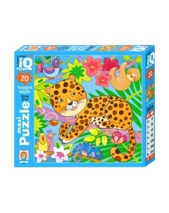 Развивающая игра Айрис-пресс IQ Макси. Леопард в ярких джунглях 2+ / 9785811282234